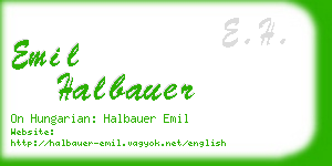 emil halbauer business card